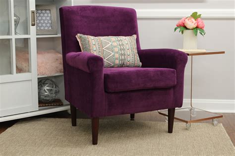 Fox Hill Ellis Rolled Arm Lounge Chair Purple