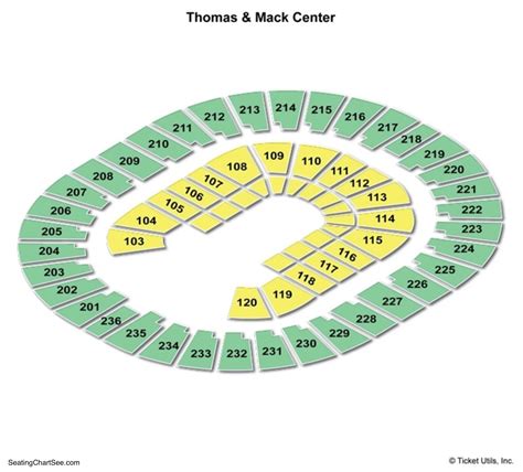 Thomas And Mack Center Seating Charts And Views Games