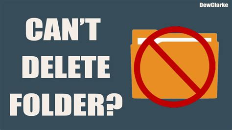 How To Delete A Folder That Won't Delete [SOLVED] Windows 7/8/10 | Delete folder, Solving ...