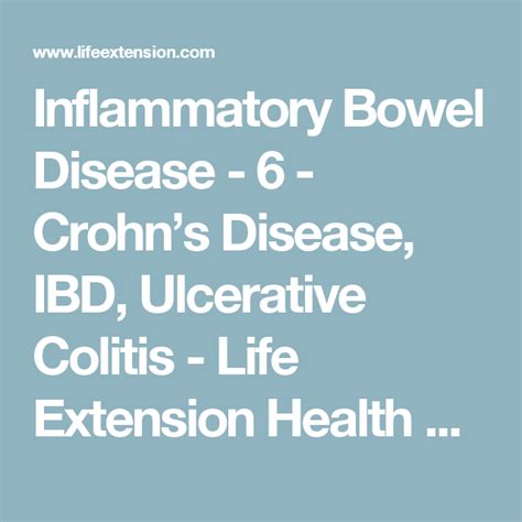 Inflammatory Bowel Disease 6 Crohns Disease Ibd Ulcerative