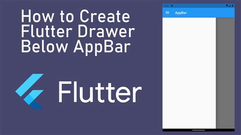 How To Create Flutter Drawer Below Appbar Tutorial Youtube