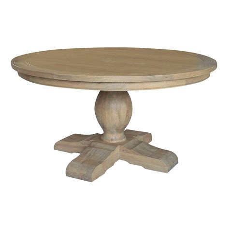 Leyna Oak Timber Round Dining Table 150cm Weathered Oak