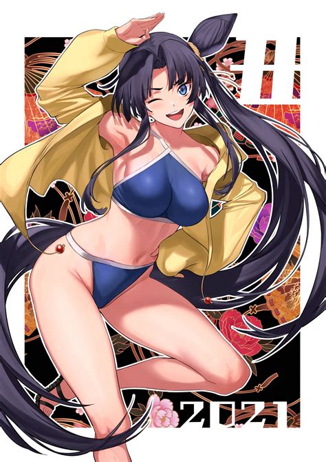 Rule 34 Armpits Black Hair Blue Eyes Fategrand Order Fate Series Greeting Large Breasts
