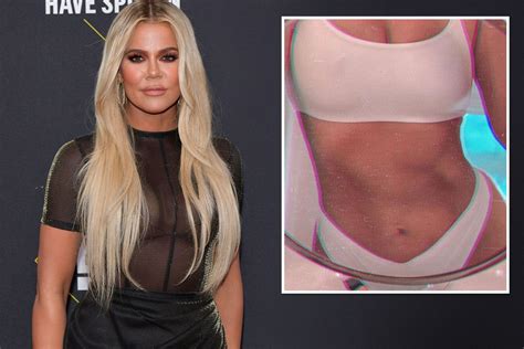khloe kardashian shows off flat tummy after slamming pregnancy rumors