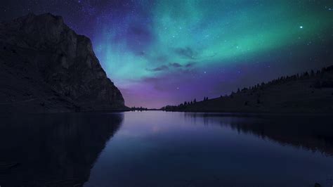 Sfondi Aurora Boreale Norvegia La Parte Settentrionale Copre Quasi Un