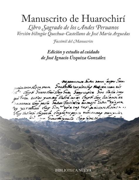 · Manuscrito De Huarochirí Libro Sagrado De Los Andes Peruanos