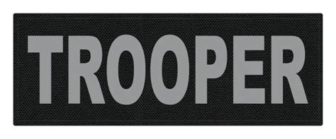 Trooper Id Patches 11x4 Gray Lettering