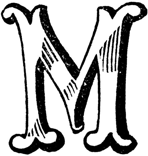 Decorative Letter M Clipart Etc