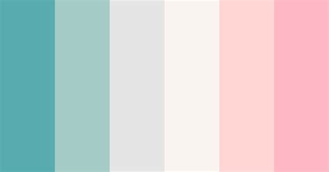 Pastel Teal And Light Pink Color Scheme Blue