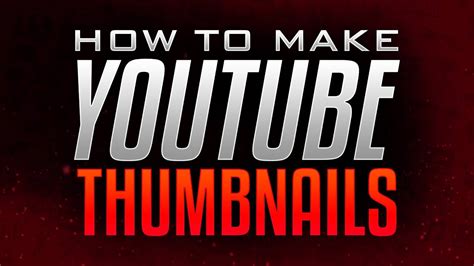 How To Make Thumbnails For Youtube Videos Photoshop Thumbnail Tutorial Youtube