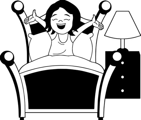 Get Up In The Morning Clipart Black And White