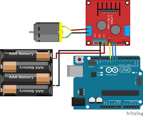 Arduino And L N Circuit Diagram Dc Motor Control Arduino Arduino Images