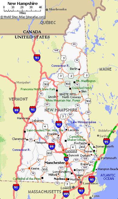 Road Map Of New Hampshire Maps Location Catalog Online