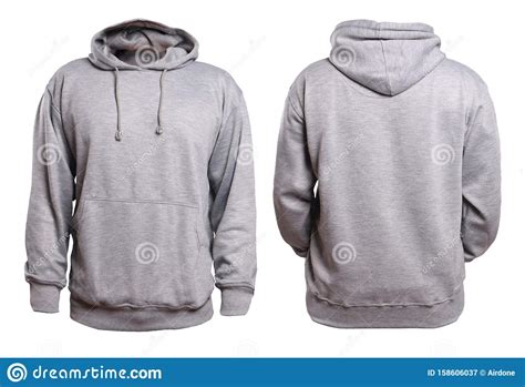 gray hoodie mock  stock image image  front jacket