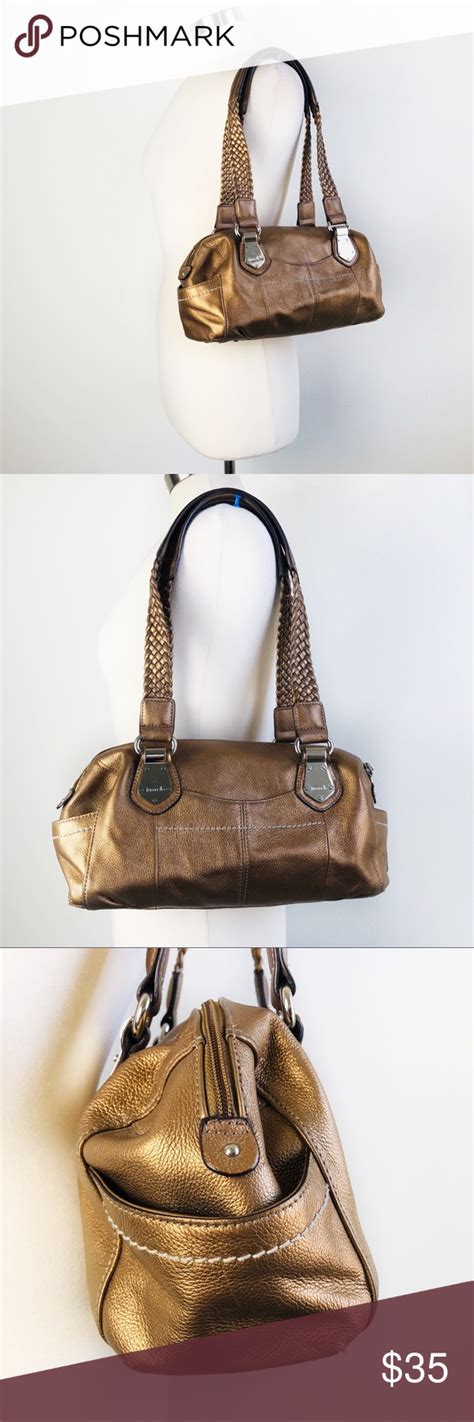 Tignanello Metallic Leather Shoulder Bag Leather Shoulder Bag