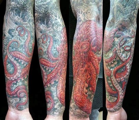 50 Octopus Sleeve Tattoo Designs For Men Manly Ink Ideas