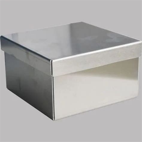 silver stainless steel storage box dimension 20x20cm thickness 3mm at rs 150 piece in delhi