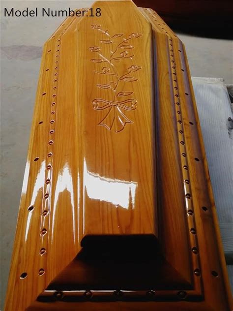 European Style Paulownia Solid Wooden Coffin China Coffins And