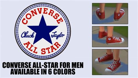 Mod The Sims Converse All Star For Men By Ironleo78