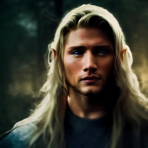 Male Elf With Long Blonde Hair Jensen Ackles Rule Midjourney