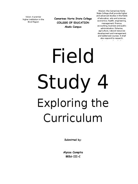 Field Study 4 Exploring The Curriculum Curriculum Learning Theory