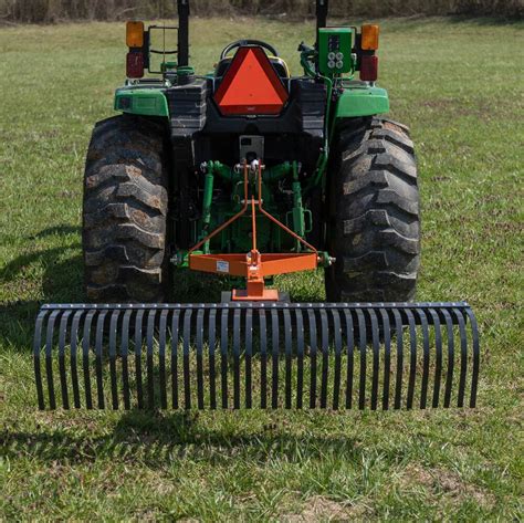 3 Point 5 Ft Landscape Rake For Compact Tractors Fits Category 1