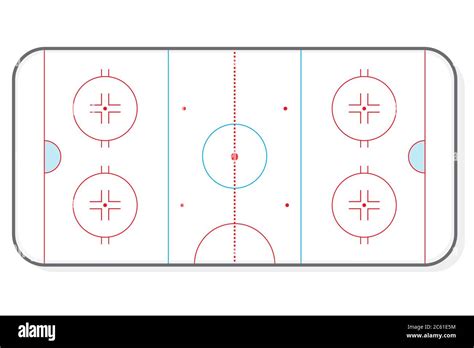 Ice Hockey Rink Aerial Stock Vector Images Alamy