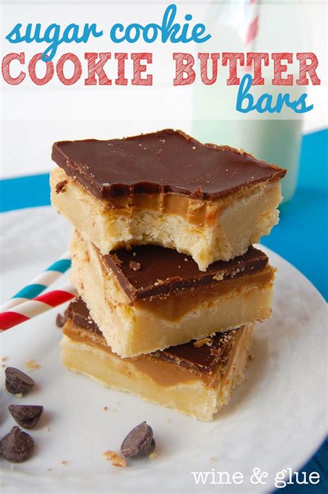 Sugar Cookie Cookie Butter Bars - Wine & Glue | Homemade cookie butter, Desserts, Cookie butter bars