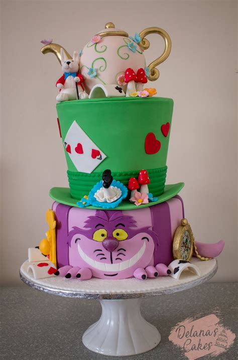 Alice In Wonderland Themed Sheet Cake