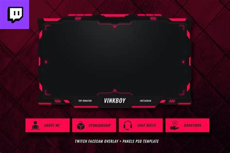 Twitch Facecam Overlay V13 Modelos Gráficos Envato Elements