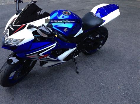 2008 suzuki gsxr 750 blue & white loaded with woodcraft crg acrapovic must see!! 2008 Suzuki Gsxr 750