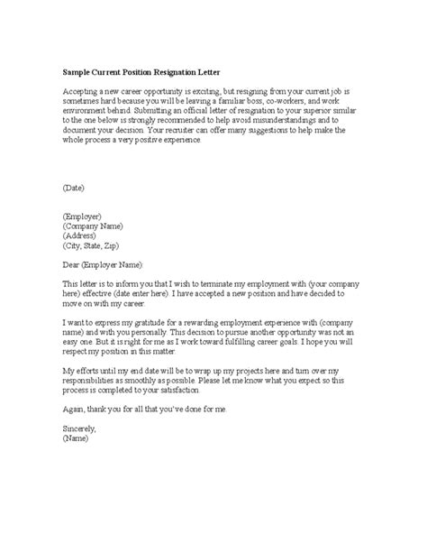 Check spelling or type a new query. Sample Current Position Resignation Letter Free Download