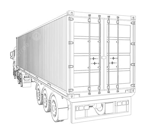 Logistik Dengan Truk Kontainer Jalan Kotak Pelabuhan Vektor Pelabuhan Kotak Jalan PNG Dan