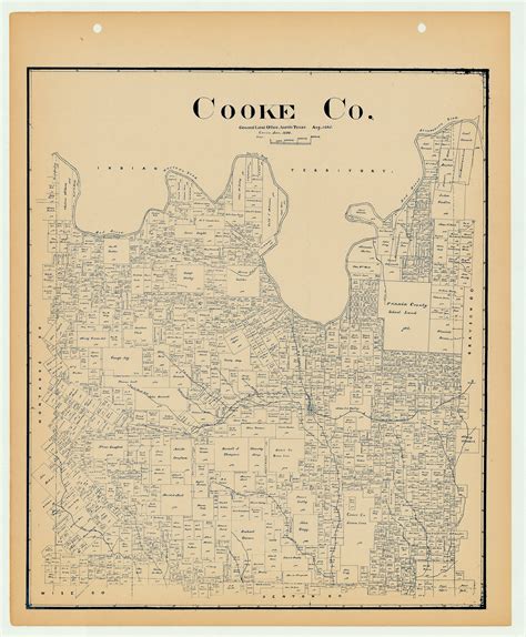 Cooke County Texas General Land Office Map Ca 1926 The Antiquarium