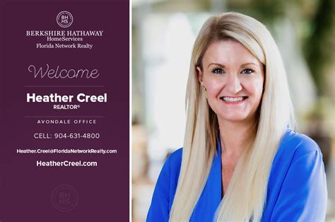 Berkshire Hathaway Homeservices Florida Network Realty Welcomes Heather Creel Real Estate