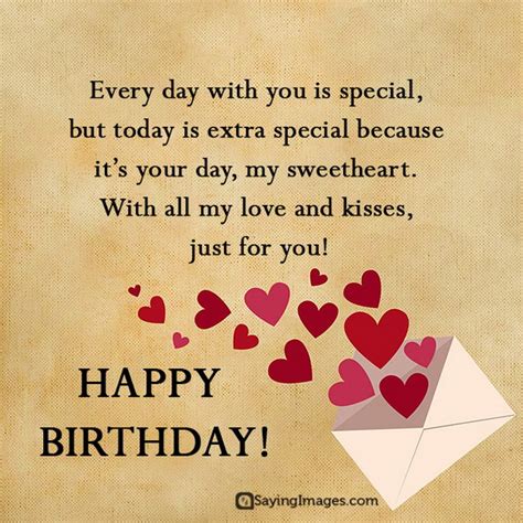 Thinking of you on your birthday and wishing you everything happy. Sweet Happy Birthday Wishes for Boyfriend | SayingImages.com