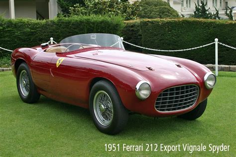 1951 Ferrari 212 Export Vignale Spyder Voiture