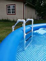 Diy swimming pool dog pallet stairs. DIY PVC Pool Ladder Plans