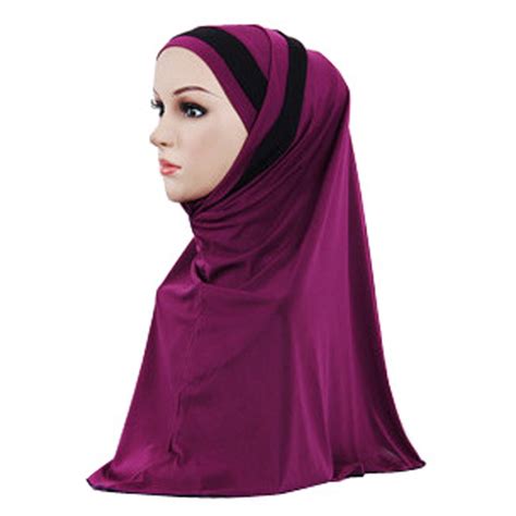 Women Fashion Muslim Hijab Full Cover Inner Caps Head Wear Plain Muslim Inner Hijab Caps Islamic