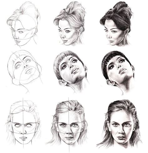How To Draw A Face 25 Step By Step Drawings And Video Tutorials Dibujos Retratos Cómo