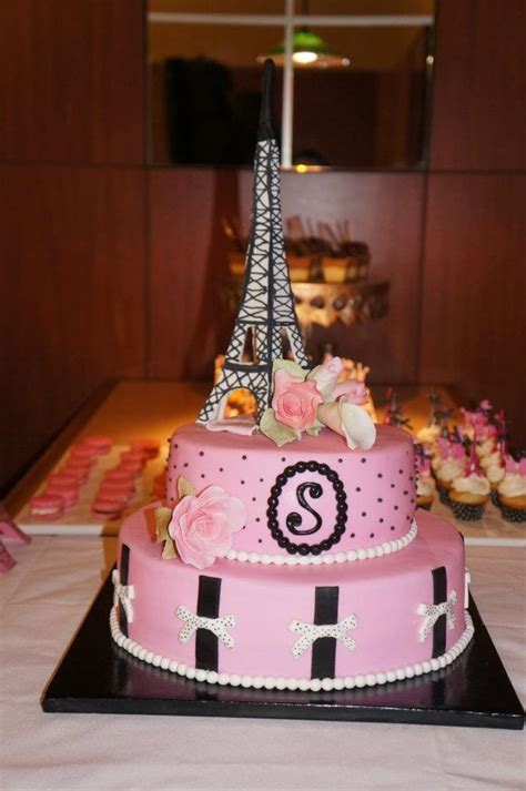 We've started the job for you. Paris Theme Bridal Shower - CakeCentral.com