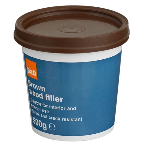 Since wood putty is applied after paint and finish, it comes in a variety of colors. Diall Wood filler 500g | Departments | DIY at B&Q
