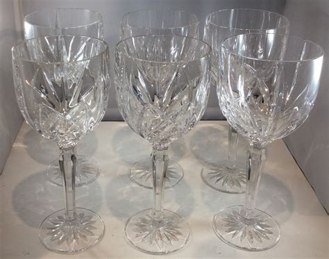 waterford marquis brookside crystal six 6 11 oz glasses etsy