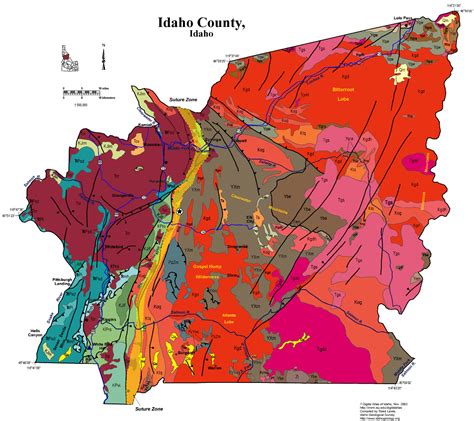 Geologic Map Of Idaho County