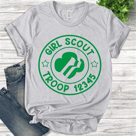 Custom Girl Scout Shirtscout Troop Number Tee Custom Scout Etsy