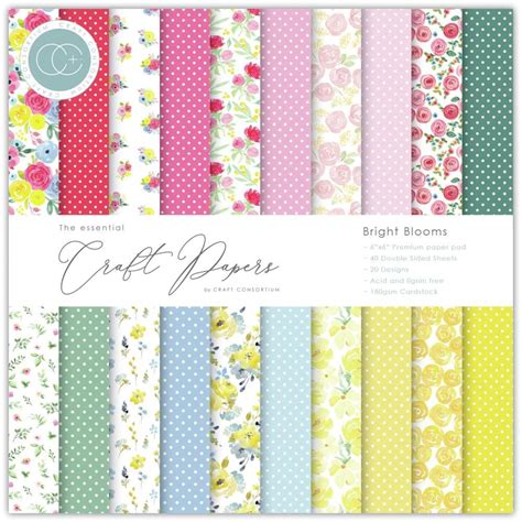 X Paper Pad Bright Blooms Double Sided New Etsy Hong Kong