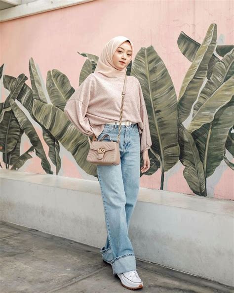 style hijab ootd hijab pantai jeans