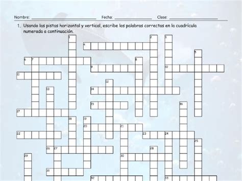 Animals word search puzzles make a word search from a reading assignment make a word search from a list of words make a crossword puzzle Very Easy Spanish Crossword Puzzles - How To Eat Play And ...