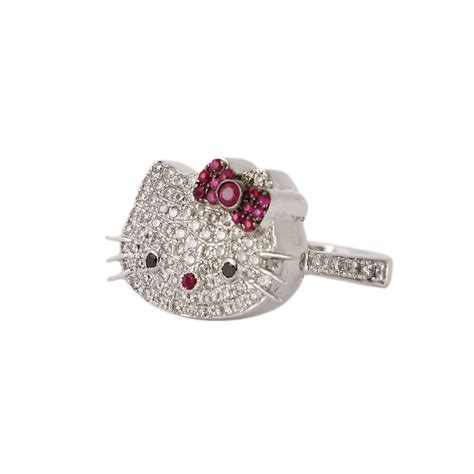 Hello Kitty Diamond Ring Diamond Ring Hello Kitty Engagement Rings Lady Heart Jewelry