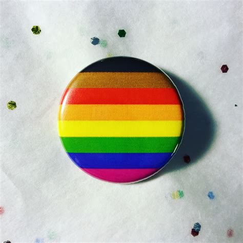 Inclusive Pride Rainbow Flag Button Radical Buttons